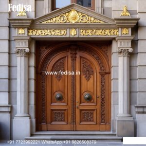 Glass Panel Classic Door Granite Marble Door Frame Design No-8084