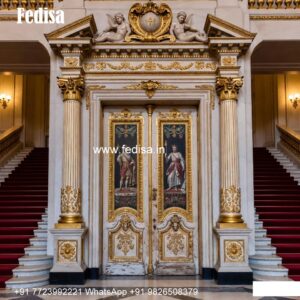 Elegant Door Design Teak Wood Pooja Door Price No-8089