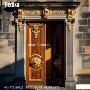 Antique Door Style Arch Wooden Door Design No-8090