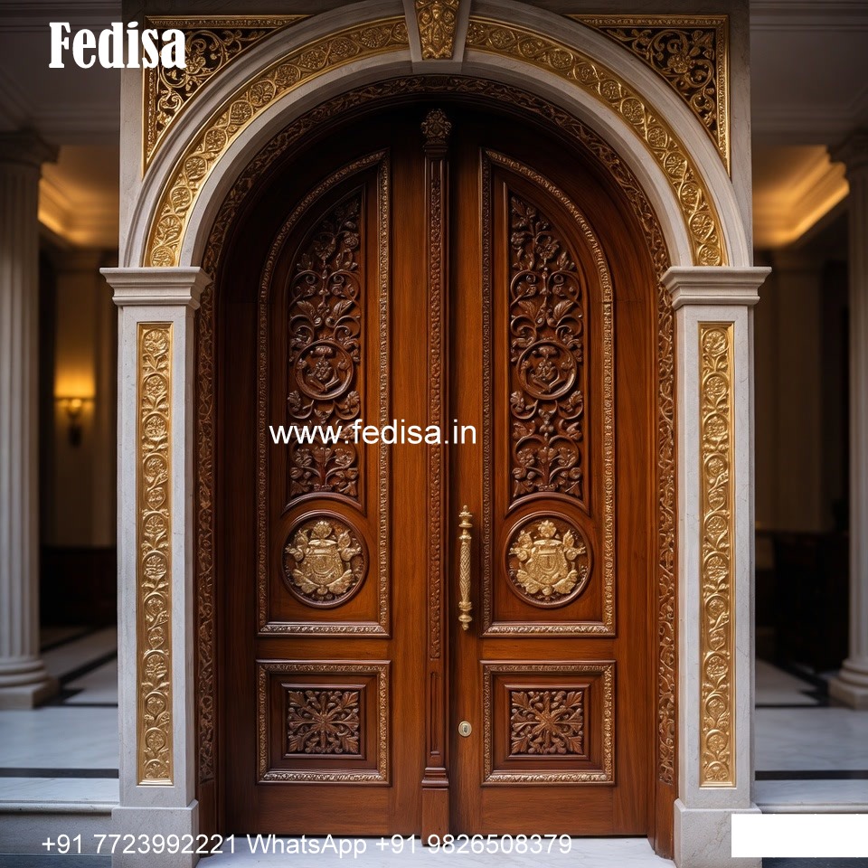 Rustic Classic Door Modern Grill Door Design No-8104