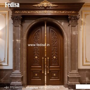 Bungalow Classic Door Design Home Front Double Door Design No-8112