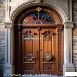 Traditional Carved Wooden Front Door Ideas Safety Door Sunmica Design No-8115