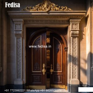 Glass Panel Classic Door Door Laser Cutting Design No-8125