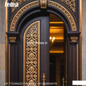 Solid Wood Classic Door Aluminum Glass Sliding Door Design No-8136