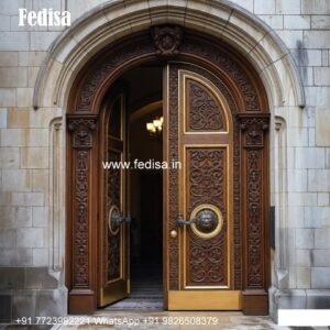 Handcrafted Wooden Door Sunmica Design For Door Price No-8140