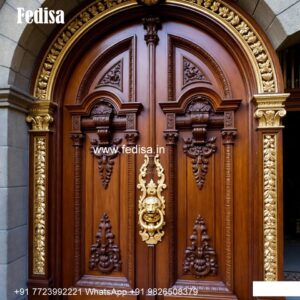 Rustic Classic Door Main Door Window Grill Design No-8145