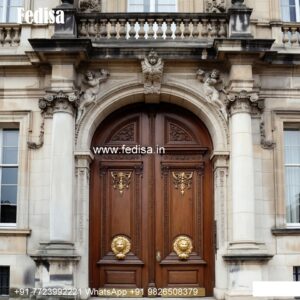 Italian Style Wooden Doors Double Door Arch Design No-8148