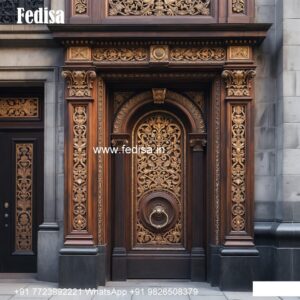 Solid Wood Classic Door Stylish Plywood Door Design Price No-8177