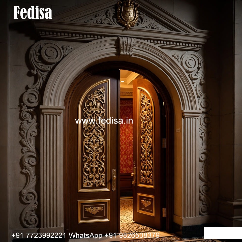 Classic Wooden Main Door Design For Home Door Design 2024 No-8237