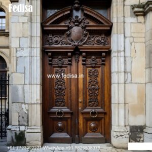 Double Door Classic Style Sagwan Door Design No-8245