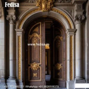 Solid Wood Classic Door Veneer Door Design No-8259