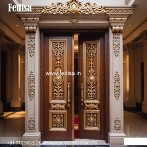 Home Entry Wooden Door Mandir Door Design No-8274