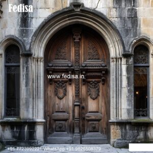 Classic Wooden Main Door Design For Home Round Door Design No-8278