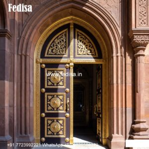 Double Door Classic Style Main Door Glass Design No-8286