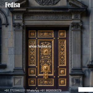 Handcrafted Wooden Door Sliding Main Gate Design No-8345