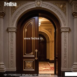 Classic Door Design Wooden Jali Double Door Design No-8372