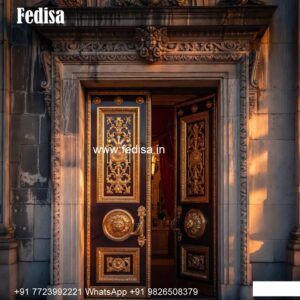 Arch Top Wooden Door Teak Wood Main Door Price No-8410