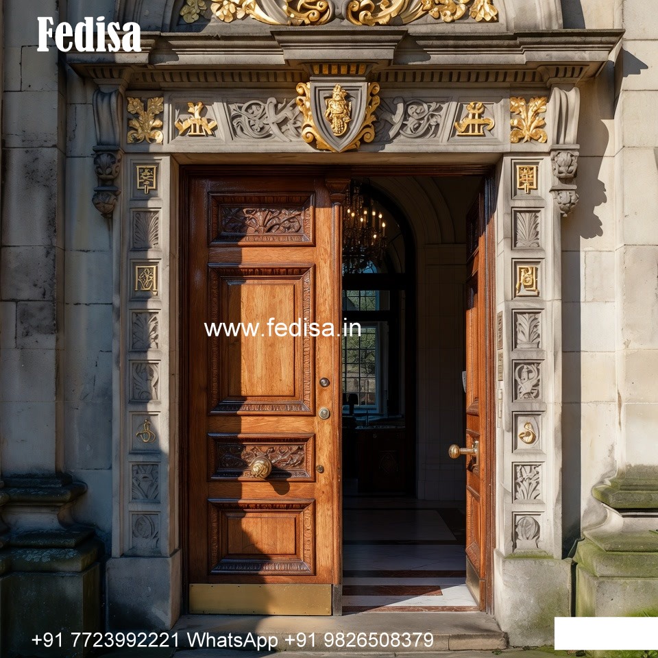 Engraved Wooden Door Mdf Door Design No-8411