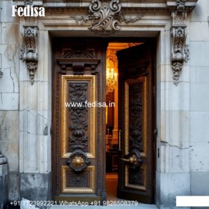 Antique Door Style Wooden Main Gate Design No-8418