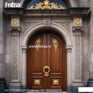 Italian Style Wooden Doors Granite Door Frame Design No-8435