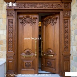 Classic Wooden Main Door Design For Home New Double Door Design 2024 No-8442
