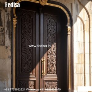 Royal Entrance Door Two Door Design No-8461