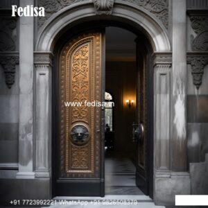 Wooden Carved Door Design Steel Gate Design Double Door No-8501