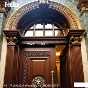 Luxury Classic Doors Wooden Glass Door Design No-8504