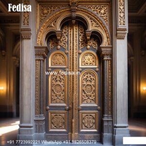 Victorian Door Design Teak Wood Double Door Design No-8512