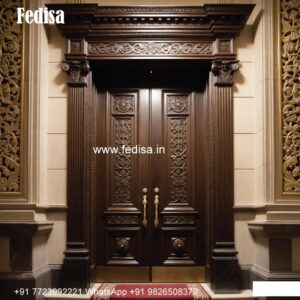 Front Entrance Classic Door Aluminum Bathroom Door Design No-8683