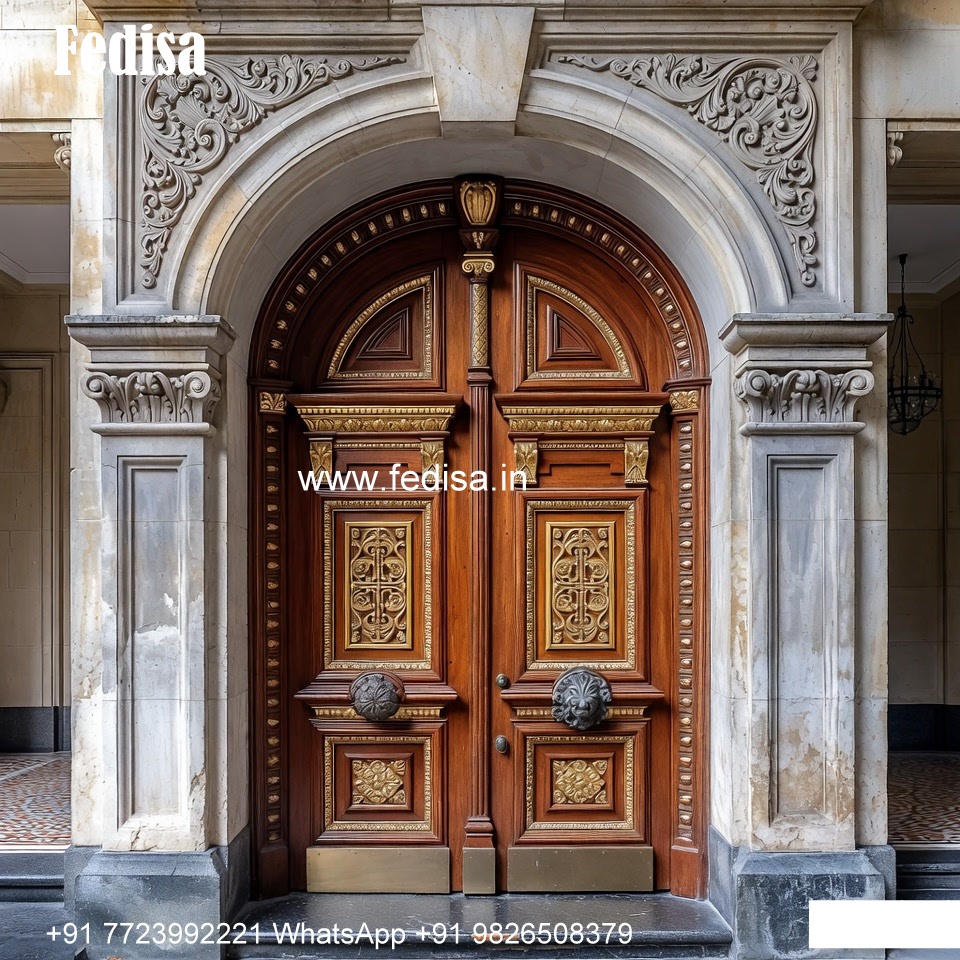 Glass Panel Classic Door Door Design Double No-8781