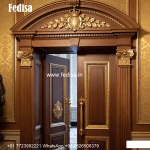 Vintage Wooden Door Steel Jali Design For Main Door No-8784