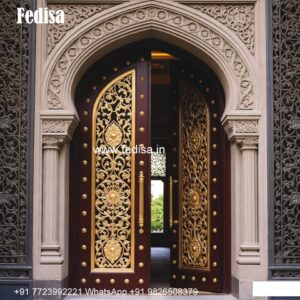 Home Entry Wooden Door Glass Door Design Price No-8807