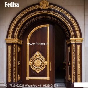 Classic Front Door Ideas Veneer Main Door Design No-8908