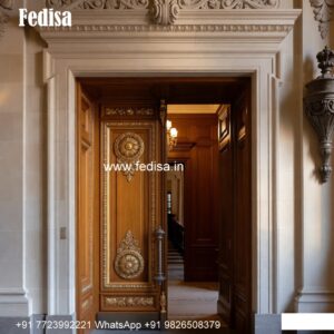 Teak Wood Door Design Wooden Mesh Door Design No-8916