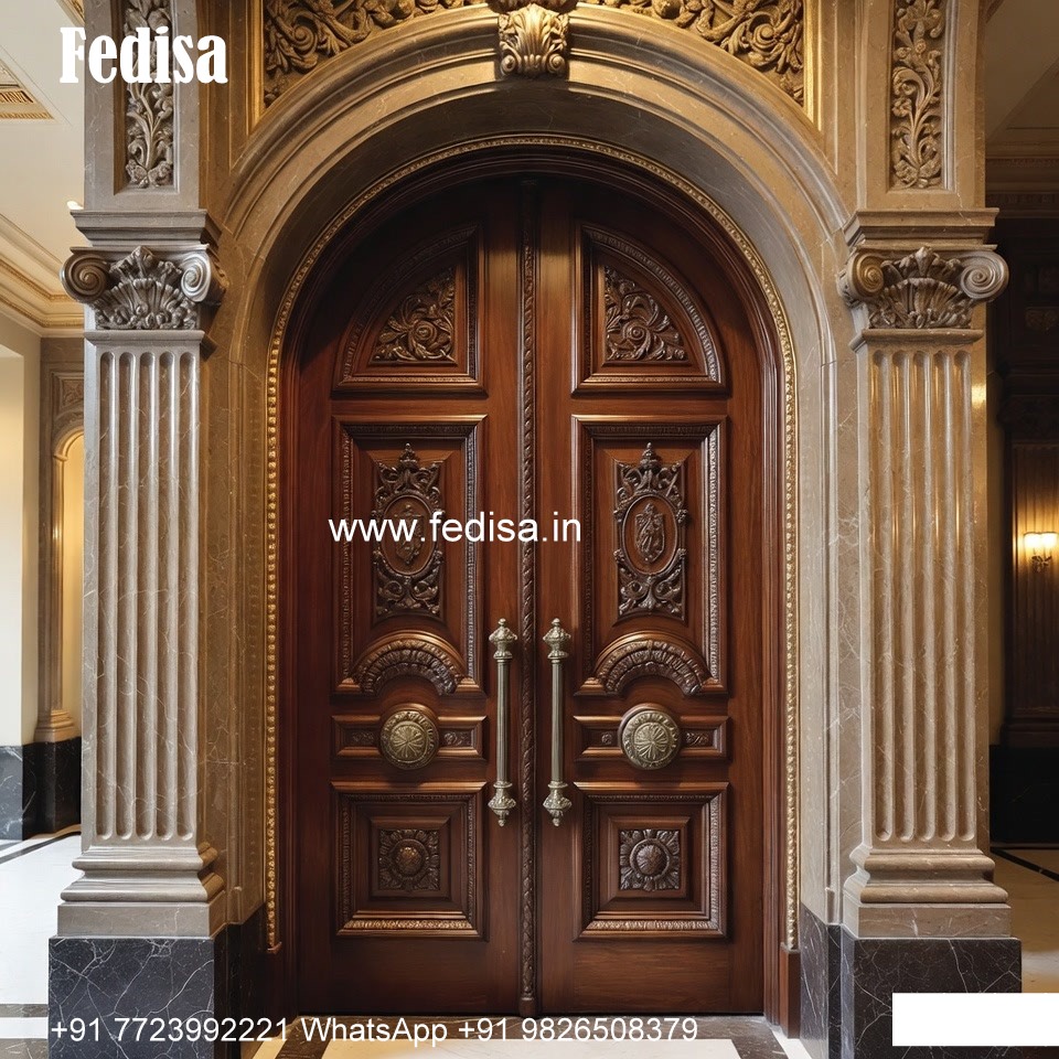 Hardwood Traditional Doors Home Main Door Design In Wood No-8920