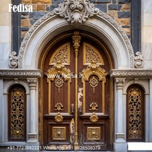 Decorative Wooden Doors Double Door Jali Design No-8940