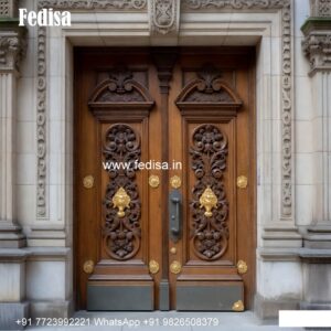 Rustic Classic Door Wooden Glass Door Design For Office No-9006