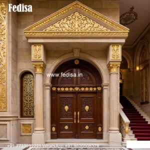Carved Door Patterns Simple Pooja Door Design No-9021