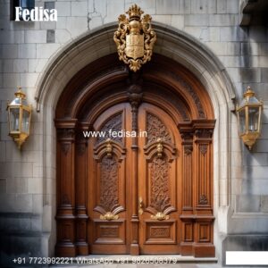 Vintage Wooden Door Designs For Houses Apartment Flat Main Entrance Design No-9060