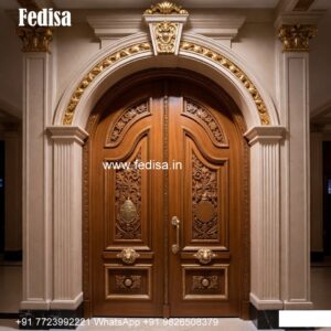 Carved Wooden Doors Teak Wood Main Double Door Designs For Houses No-9082