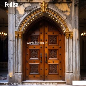 Double Door Classic Style Iron Front Door Design No-9106