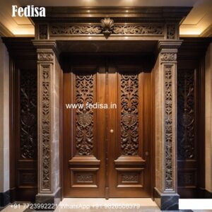Arch Top Wooden Door Jaali Design Door No-9107