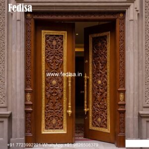 Rustic Classic Door Double Door Sunmica Design No-9170