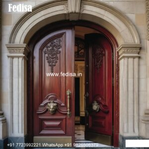 Traditional Carved Wooden Front Door Ideas Glass Door Design For Balcony No-9181