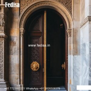 European Classic Door Main Gate Design Wooden Double Door No-9249