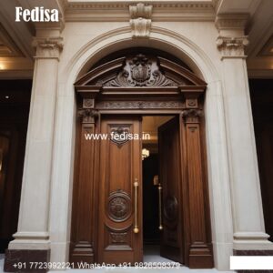 Engraved Wooden Door Hidden Sliding Door Design No-9272