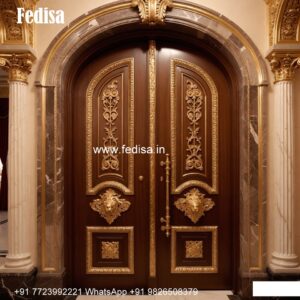 Solid Wood Classic Door Main Gate Door Design Iron No-9284