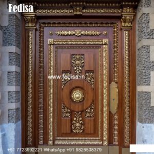 Traditional Carved Wooden Front Door Ideas Double Door Jali Gate Design No-9304