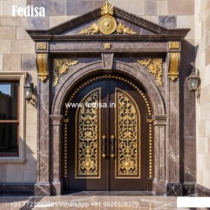 Mahogany Classic Doors Main Door Ventilation Grill Design No-9327